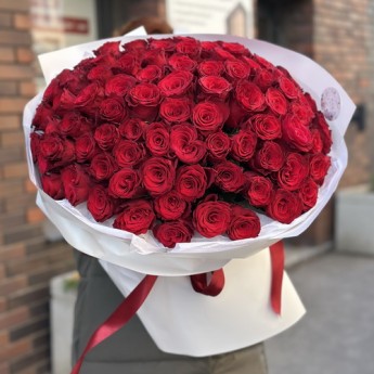 Букет зі 101 голландської троянди 40 см.