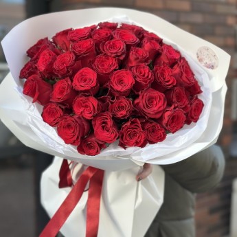Букет з 51 голландської троянди 40 см.